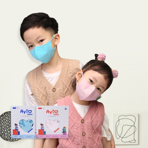 아이러브 컬러 2D 새부리형 마스크 유아 어린이 소형(S,M,L) 10매